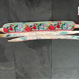 NWT Johnny Was Floral Embroidered Belt - Floral and Birds one size crewel